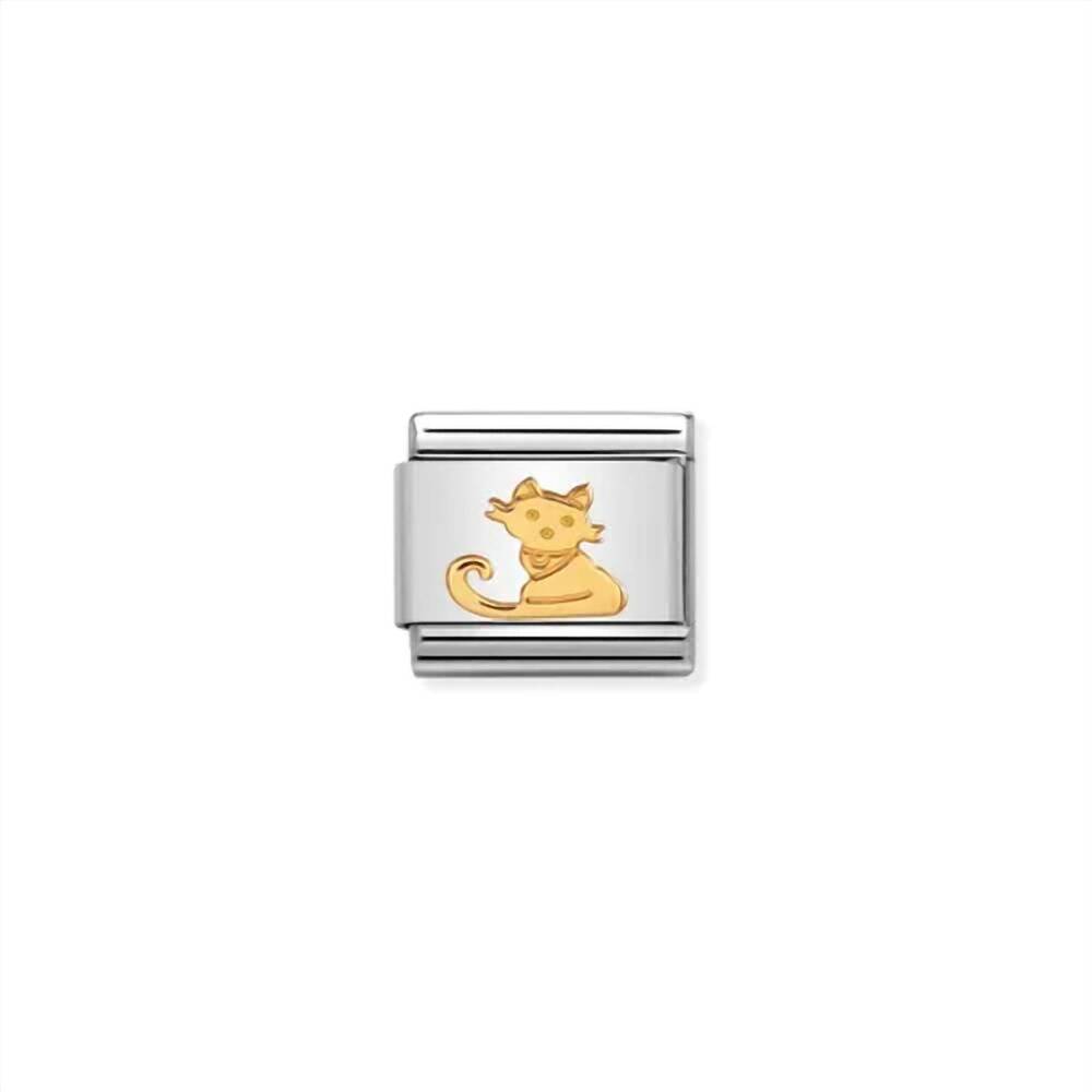 NEW NOMINATION unisex animals links bracelet in seated cat